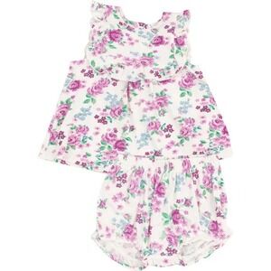 ANGEL DEAR NWT 3-6m Bamboo CUTE LITTLE ROSES 2pc Set Outfit
